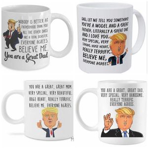 Wholesale trump dad mug for sale - Group buy Donald Trump Mugs You Are A Great Mom Dad Ceramic Creative Coffee Water Cup Trump Wine Ceramic Mug Mother Thanksgiving Day Gift C291