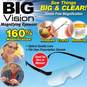 Big Vision пластиковые очки 160% градусов увеличительные очки, которые делают все больше и яснее бесплатная доставка