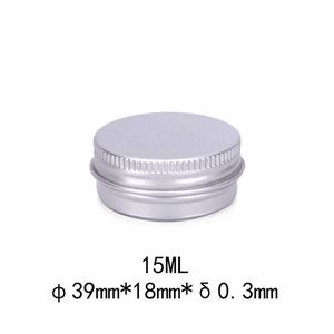 Wholesale screws aluminium resale online - 15ml Aluminium jars cream jars with screw lid cosmetic case jar aluminum tins aluminum lip balm container x18mm