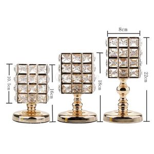3Pcs Crystal VOTIVE Candle Holders Tea Lamp Holder Wedding Table Centerpieces Dining Table Decorations Gifts