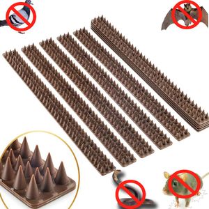 Pest Control Repelling Birds Thorns Repels Cats Snakes and Others Tools 49cm 19in Repeller Anti-climbing Anti-Theft Artifact PP Plastic Brown for Fence Rooftop