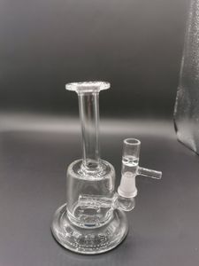5.5 Inches Mini Glass Bong Hookahs Showerhead Oil Burner Dip Rigs Inline Prec with 14mm Female Quartz Banger for Chicha Shisha