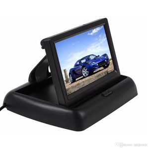 ZIQIAO XSPI - 017 Monitor da 4,3 pollici e telecamera per retrovisione per auto CCD HD da 8 LED sss