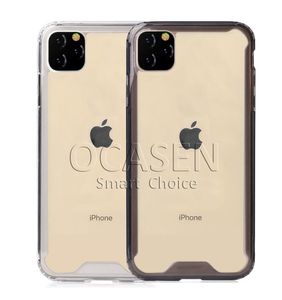 1.5mm transparente Acrylic PC Hard Back TPU CHOQUE à prova de choque para iphone 12 mini 11 pro máximo 8 plus xr xs limpar caso