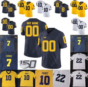 Michigan Wolverines Fußballtrikot Michael Danna Khaleke Hudson Glasgow Luke Schoonmaker Giles Jackson Michael Barrett