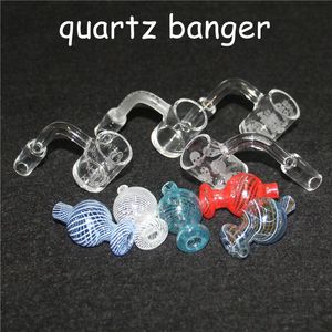 100% real Quartz Banger prego 14 milímetros Domeless unhas Masculino 90 graus de quartzo ferramentas banger dabber para vidro cera bong tubulação de água