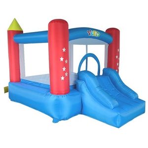 YARD Inflatable Jumping Toys Nylon Inflatable Jump Castle Bounce House Dual Slide with Blower