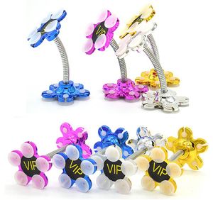 Holder Five claws Sucker Stand for Cell Phone 360° Rotatable Metal Flower Magic Suction Cup Mobile Car Bracket