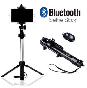 Tripod Monopod Selfie Stick Bluetooth With Button Selfie Stick For Android OS For Iphone 6 7 8 Plus IOS (Retail)