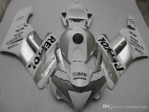 ホンダCBR1000RR 2004 2005シルバーホワイトインジェクションモールドフェアリングキットCBR 1000 RR 04 05 YE24