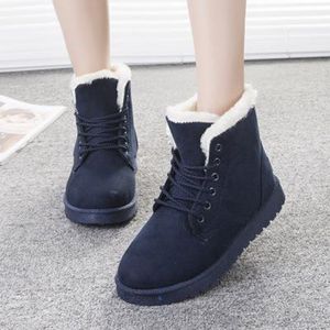 Novas melhores botas de inverno Europeias e American Snow Street Martin com comércio exterior azul de tamanho grande de algodão Sapatos para se aquecer