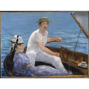Canvas art oil paintings Edouard Manet Boating couple beautiful portrait woman for home decor