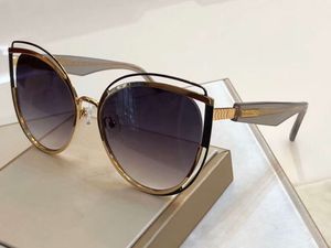 Luxury-RC1059 Cat Eye Sunglasses Золото Черная рамка Солнцезащитные Очки Женщины Мода Бренд Солнцезащитные Очки Новые С Кородом