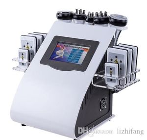 Neue Heiße 6 In 1 Kavitation Vakuum Radio Frequenz Maschine für Spa Schnelle 8 Pads lipo Laser Abnehmen Maschine