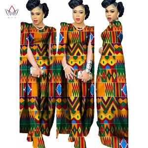 2019 Sonbahar Afrika Balmumu Baskı Tulum Tulum Bazin Kadınlar Için Afrika Stil Giyim Dashiki Pamuk Fitness Tulum WY102