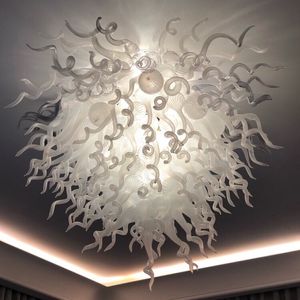 Konst Dekorativ Blåst Murano Klass ljuskrona Taklampa Led Flush Mount Hotel Restaurang Takbelysning Decoration