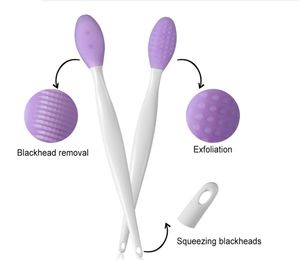 Mjukt handhållen silikon ansiktsvård ren borste exfoliator blackhead borttagning ansiktsrengöring massager borste makeup verktyg 2020