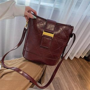 Designer-2019 Fashion Plaid Bags lady bucket bag shoullder bags wild women crossbody bag new senmeer/10