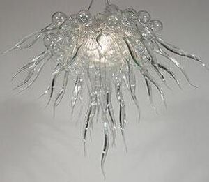Lampor Handgjorda Hängsmycken Lampa Transparent Crystal Chandelers Blown Murano Glass Chain Pendant Landelier