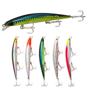 5 pçs / lote 11.5cm 11g Minnow Lure Pesca Crankbait Wobbler Hard Artificial Isca 3d Eyes Enfrentar