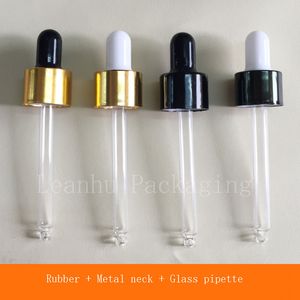 18 мм алюминиевая стеклянная капельница для эфирных нефтяных парфюмерии, стеклянные капельницы со стеклянной пипеткой для эфирного масляного контейнера 50 шт. / Лот