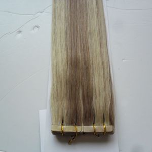 Nastro nelle estensioni dei capelli umani 100g 40 pezzi Capelli vergini brasiliani 40 pezzi Nastro biadesivo per la trama della pelle nelle estensioni dei capelli umani
