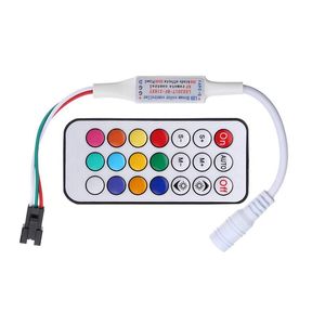 DC5-24V Mini 21 Key21 Key DC5-24V RF Remote Controller for WS2811 WS2812B LED Dream Color Strip Light