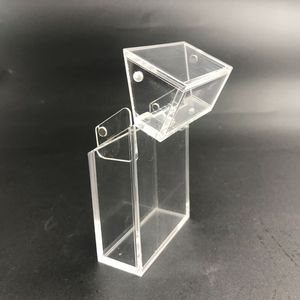 Transparente Acryl-Kristall-Aufbewahrungsbox, Zigarettenetui, tragbare Schutzhülle, innovatives Design, Preroll-Tabak-Raucherhalter