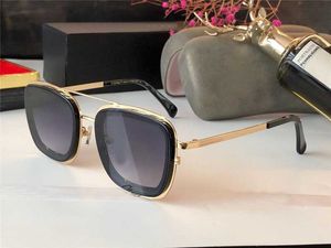 Luxo-Novo designer de óculos de sol 4241-1 placa quadrada pernas de metal top quality popular estilo simples uv400 lente