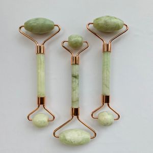 Wholesale Real Jade Roller Face Massager Natural Jade Stone Skin Care Body Facial Neck Back Beauty Health Tighten Spa