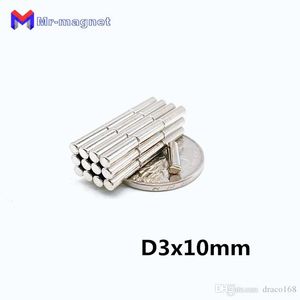 2022 IMANES Rushed Time-Limited 10mm Magnesy Lodówki DE Neava 50 sztuk Mocny Rare Ziemia Neodymium Magnes N52 Dia 3x10 mm 3 * 10 Hurtownia