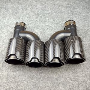 Una coppia H Modello Titanium Black M Performace Style Pipe Tubi di scarico in acciaio inossidabile Silenziatore per code di ugelli Doppie punte di scarico
