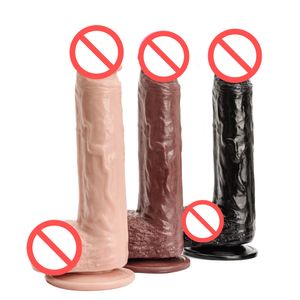 22*4CM Realistic Skin Huge Dildo for Women With Suction Cup Artificial Big Penis Dick Masturbator Erotic G Point Adult Sex Toys