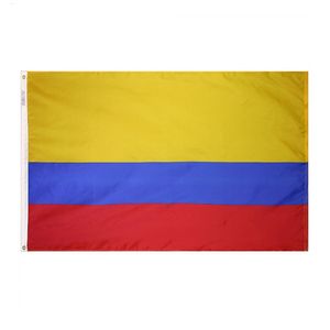 Colombian Flag x5FT x90cm Polyester Printing Indoor Outdoor Hanging Hot Selling National Flag With Brass Grommets Free Shippin