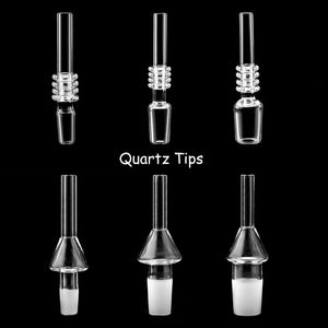 10mm 14mm 18mm Quartz Tip Dab Straw For Mini Nectar Cheap Quartz Tips Smoking Accessories Suit For Glass Water Bongs Dab Rigs