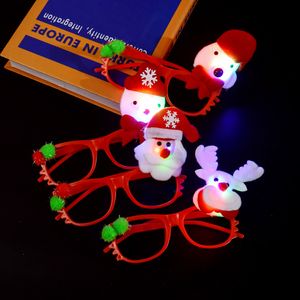 Dzieci i dorośli ubierają się w szklanki na Boże Narodzenie, Shine Santa Claus okulary, świąteczne dekoracje nastroju, małe prezenty LED Rave Toy