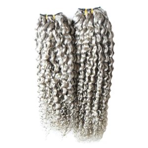 Brazilian Hair Weave Bundles 2pcs/lot grey weave Human Hair Bundles 200g Virgin Hair Extension 2 PCS Shipping Free