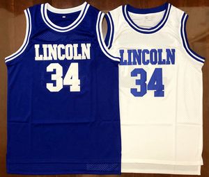 Schiff aus den USA Jesus Shuttlesworth #34 Lincoln He Got Game Movie Herren-Basketballtrikot, komplett genäht, S-3XL, hohe Qualität