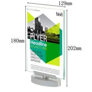 5R 180x129mm Bordsmeny Ställ Acrylic Prislista Ram Rotary Pris Tag Display Restaurang Food Poster Frame Advertising Rack