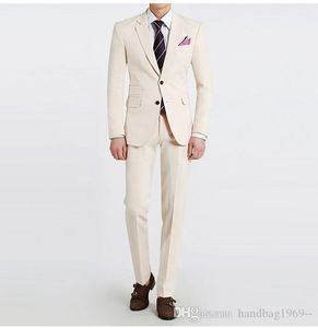 New Arrivals Two Button Groom Tuxedos Notch Lapel Groomsmen Best Man Blazer Mens Wedding Suits (Jacket+Pants+Tie) D:336