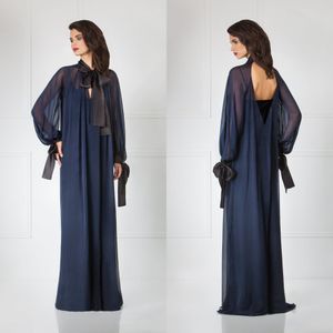 Donne Sexy Sheer Sleepwear Donna Accappatoio Raso Tulle Nastro Fiocco Manica lunga Mantello Lunghezza pavimento Abito Prom Scialle da damigella d'onore