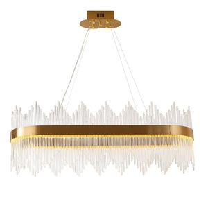 Moderne gouden luxe kristal kroonluchter hanging home woonkamer opknoping hanglamp plafondlamp armatuur PA0523