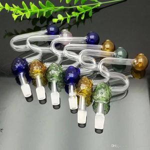 new Coloured strawberry glass curved pan Wholesale Glass bongs Oil Burner Water Pipes Rigs Smoking Free