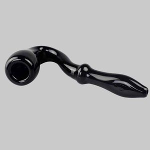 Pipes for smoking! Black Sherlock has big round bowl & ring circle 6" long pipe