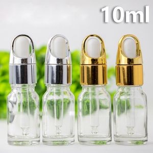 Flower Basket Cover Drip 10ml Essential Oil Bottles Clear E Liquid Dropper Bottle Aromatherapy Perfume Vials