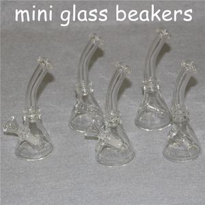 Glass Beaker Dab Rig Bong Hookahs Heady Bongs Mini Tubulação de Água Espessa Plataformas De Petróleo De Cera Fumar Tigela Bubble Tube com tigelas