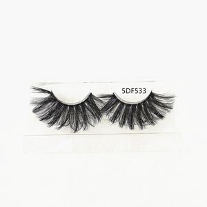 Fluffy Lashes 1 Pair 25mm False Eyelashes Thick Multi-Layer Eyelash Cross Factory Wholesale