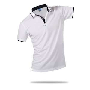 Fashion Style Men Polo Shirt Contrast Color Collar Short Sleeve Fitness Solid Male Polo Top Clothes Custom Print Clothing
