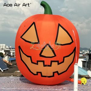 Modelo de abóbora gigante Decoração inflável de Halloween Decoração de ar soprada Cushaw Infláveis ​​com Smile Face para Decoration Toys
