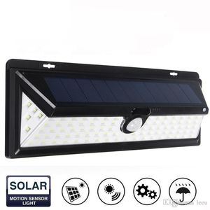 IP65 Vattentät 90 LED Solljus 2835 SMD Vit Solar Power Outdoor Garden Light PIR Motion Sensor Bväg Vägglampa